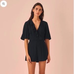 The Fifth Label Illustrate Playsuit Romper Cotton Navy XXS NWT